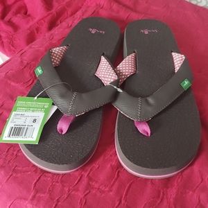 [NOT AVAILABLE] Sanuk yoga mat sandals brown